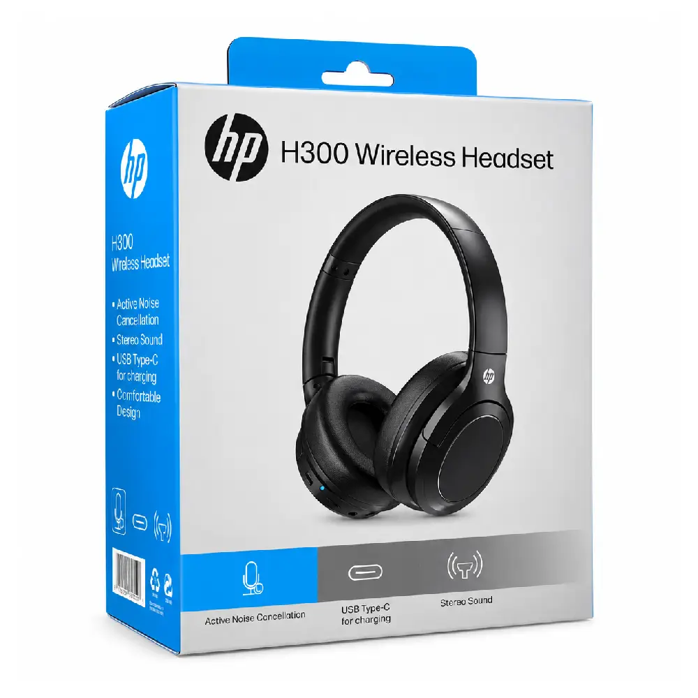 HP Wireless Headphone with Active Noise Cancellation H300 view 4